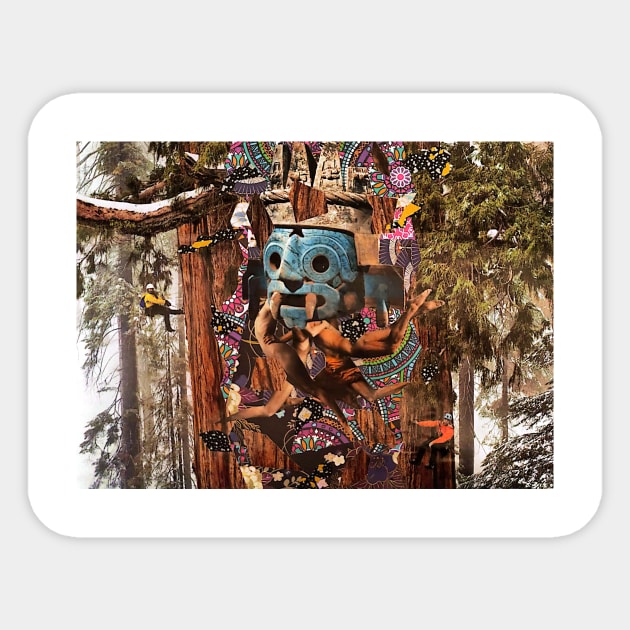 Tree Climbers and Spirit - Kodama Sticker by The Petty Details